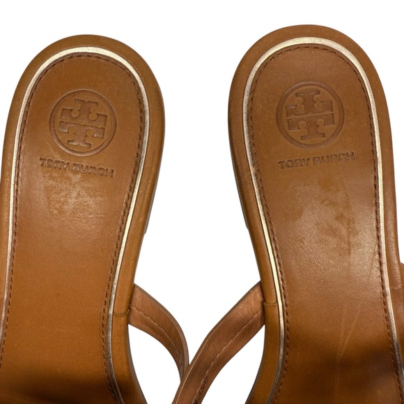 Tory Burch Miller Metal Logo Leather Sandals, 9M - Picture 4 of 14